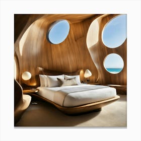 Zaha Hadid Expressionist Interior Hotel Beach By (3) Canvas Print