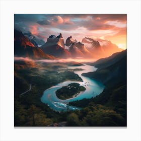 Sunrise In Chile Canvas Print