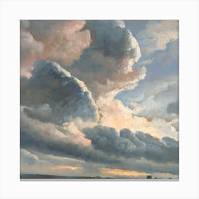 'Clouds Over A Field' Canvas Print