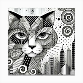 Drift Paw City Cat Canvas Print