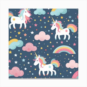 Unicorns In The Sky Canvas Print