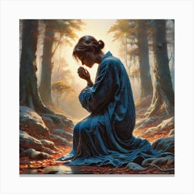 Prayer In The Woods Canvas Print