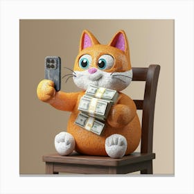 A 3d Render Of A Mosaic Of An Orange Cat 8dkocmcyrai8o7wt01phhg Sje4uyevt8qidivefwvmgq Leinwandbild