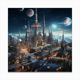 Space City 3 Canvas Print