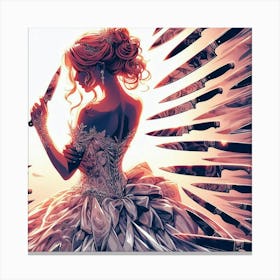 Girl In A Dress Canvas Print