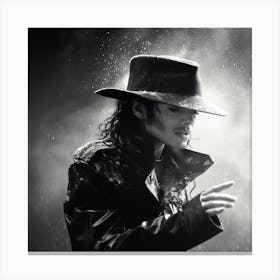 Black And White Photograph Of Michael Jackson 3 Canvas Print