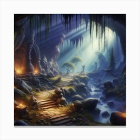 Fantasy Cave 5 Canvas Print
