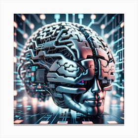 Artificial Intelligence Concept - 3d Rendering Canvas Print