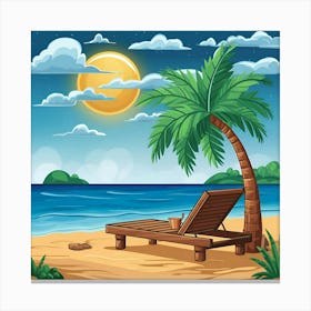 Beach Chair Canvas Print