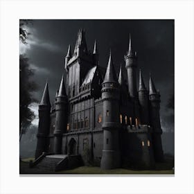 Albedobase Xl A Gothic Dark And Large Castle 3d Renderv02 0 Canvas Print