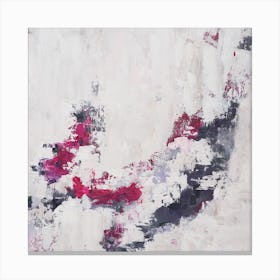 Neutral And Pink Abstract 2 Square Canvas Print