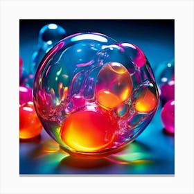 Colorful Bubbles 6 Canvas Print