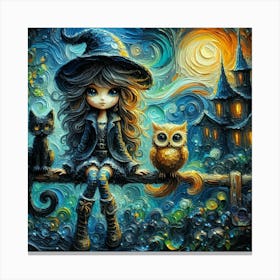 Whimsical Gothic Girl 1 Canvas Print