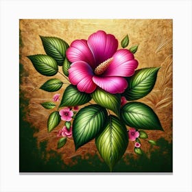 Hibiscus Flower Painting Canvas Print