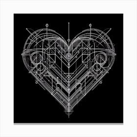Geometric Heart Canvas Print