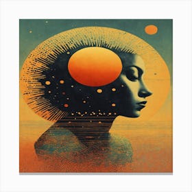 Woman'S Head Canvas Print