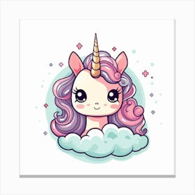 Cute Unicorn 551 Canvas Print