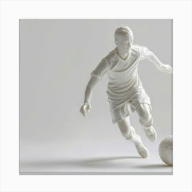 Soccer Player Kicking A Ball 3 Canvas Print