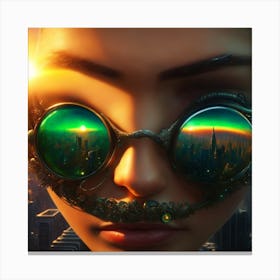 Girl With Goggles 2 Canvas Print