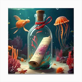 Message In A Bottle 1 Canvas Print