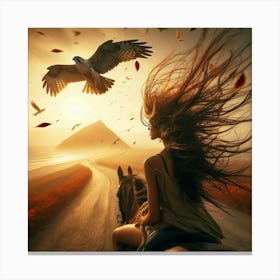 Eagle In Flight Canvas Print