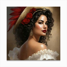 Mexican Beauty Portrait 18 Canvas Print