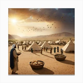 Jesus In The Desert Canvas Print