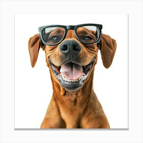 Dachshund Wearing Glasses 2 Leinwandbild