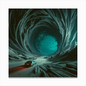 Car In A Tunnel Canvas Print