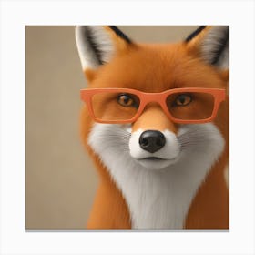 Fox In Glasses 2 Canvas Print