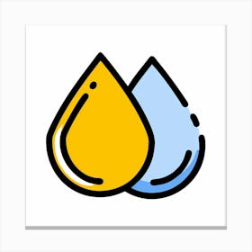 Water Drop Icon 3 Stampe su tela