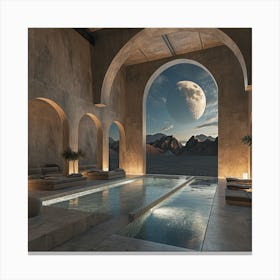 Pool In The Desert Canvas Print