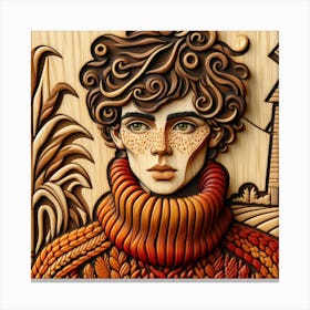 Wood Carving Art Canvas Print