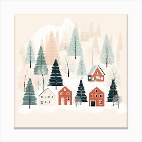 Winter Village Canvas Print