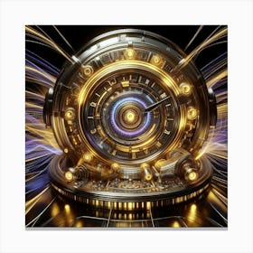 "Time Travel Redefined: The Quantum Time Machine Unveiled Canvas Print