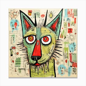 Abstract Wolf Canvas Print