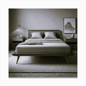 Minimalistic Cot B&W Canvas Print