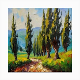 Tuscany Trees Canvas Print