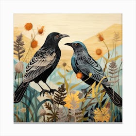 Bird In Nature Cowbird 1 Canvas Print