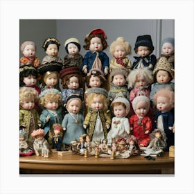 Collection Of Dolls Canvas Print