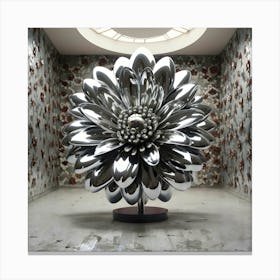 Chrome Flower 3 Canvas Print