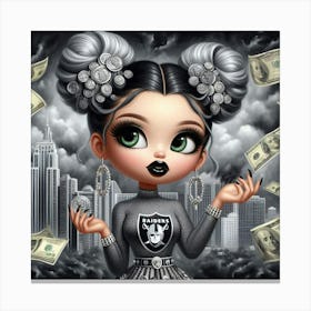 Las Vegas Raiders Doll 1 Canvas Print