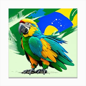 Parrot Of Brazil Canvas Print