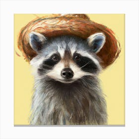 Farmer Raccoon Canvas Print