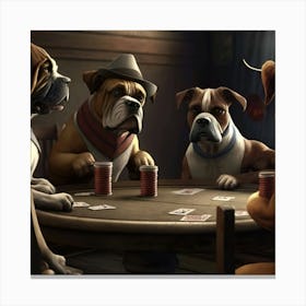 Poker Dogs 15 Canvas Print