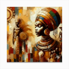 Native African Woman In Traditional Wear 2 Canvas Print
