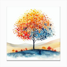 Watercolor Tree Canvas Print