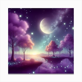 Night Sky With Stars Canvas Print