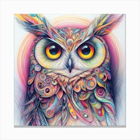 Colorful Owl Canvas Print