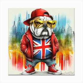 Hip Hip British Bulldog Canvas Print